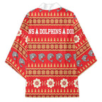 Dolphins Rugby Christmas Kimono Aboriginal Seamless Cardigan Inspired