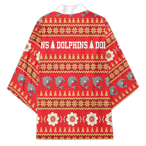 Dolphins Rugby Christmas Kimono Aboriginal Seamless Cardigan Inspired