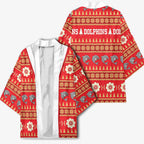 Dolphins Rugby Christmas Kimono Aboriginal Seamless Cardigan Inspired