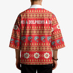 Dolphins Rugby Christmas Kimono Aboriginal Seamless Cardigan Inspired