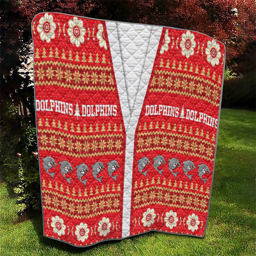 Dolphins Rugby Christmas Quilt Aboriginal Seamless Cardigan Inspired