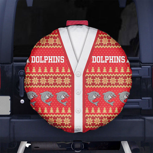 Dolphins Rugby Christmas Spare Tire Cover Aboriginal Seamless Cardigan Inspired