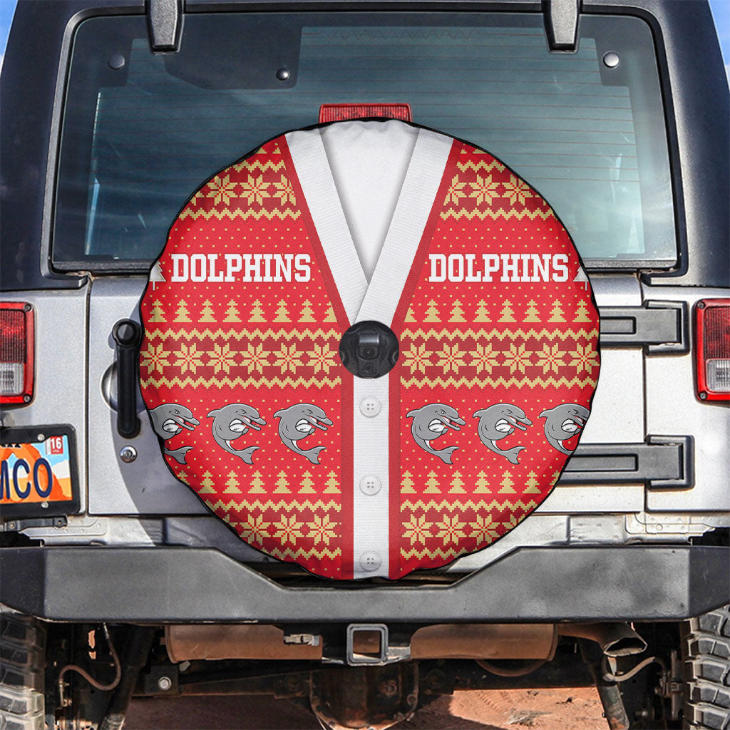 Dolphins Rugby Christmas Spare Tire Cover Aboriginal Seamless Cardigan Inspired