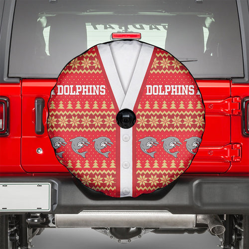 Dolphins Rugby Christmas Spare Tire Cover Aboriginal Seamless Cardigan Inspired
