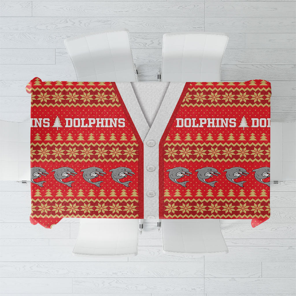Dolphins Rugby Christmas Tablecloth Aboriginal Seamless Cardigan Inspired