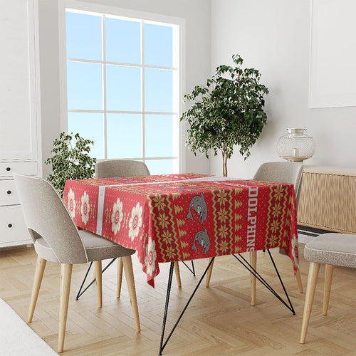 Dolphins Rugby Christmas Tablecloth Aboriginal Seamless Cardigan Inspired
