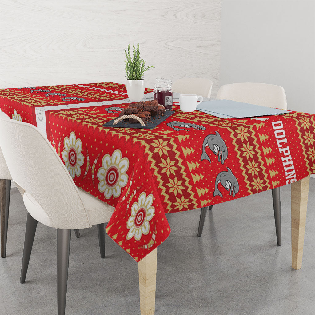Dolphins Rugby Christmas Tablecloth Aboriginal Seamless Cardigan Inspired