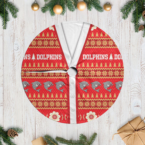 Dolphins Rugby Christmas Tree Skirt Aboriginal Seamless Cardigan Inspired