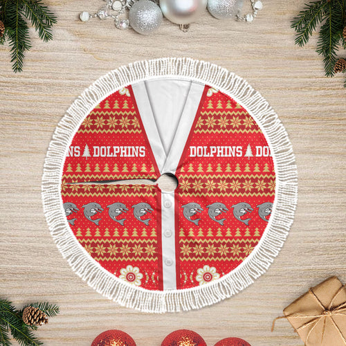 Dolphins Rugby Christmas Tree Skirt Aboriginal Seamless Cardigan Inspired