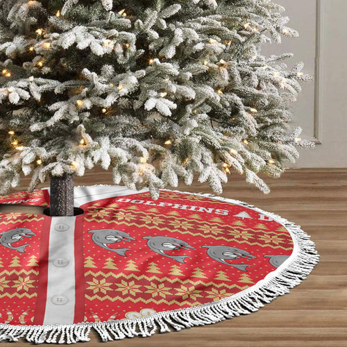 Dolphins Rugby Christmas Tree Skirt Aboriginal Seamless Cardigan Inspired