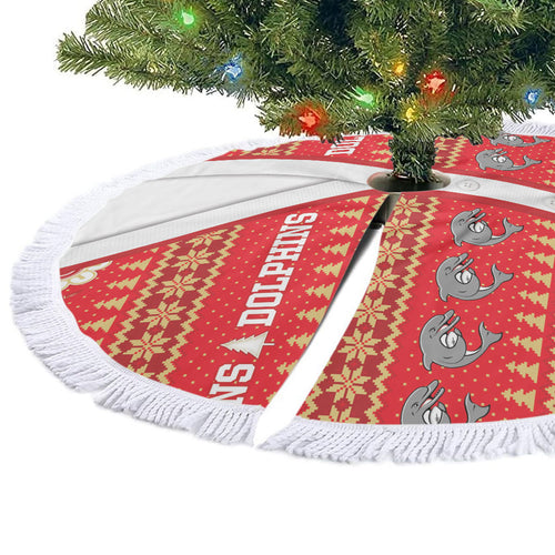 Dolphins Rugby Christmas Tree Skirt Aboriginal Seamless Cardigan Inspired