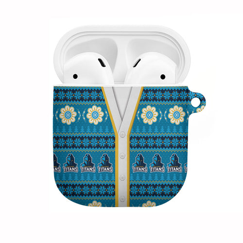 Titans Rugby Christmas AirPods Case Aboriginal Seamless Cardigan Inspired