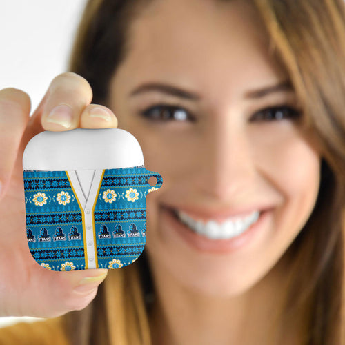 Titans Rugby Christmas AirPods Case Aboriginal Seamless Cardigan Inspired
