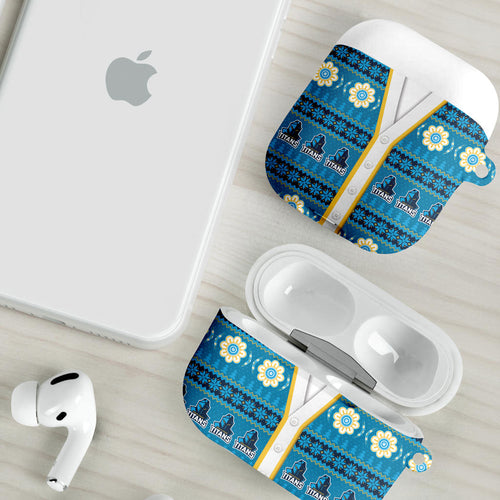 Titans Rugby Christmas AirPods Case Aboriginal Seamless Cardigan Inspired