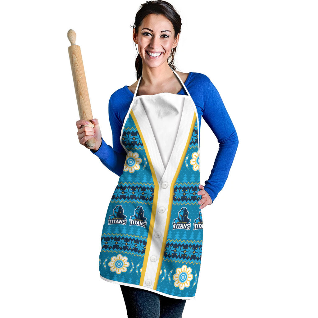 Titans Rugby Christmas Apron Aboriginal Seamless Cardigan Inspired