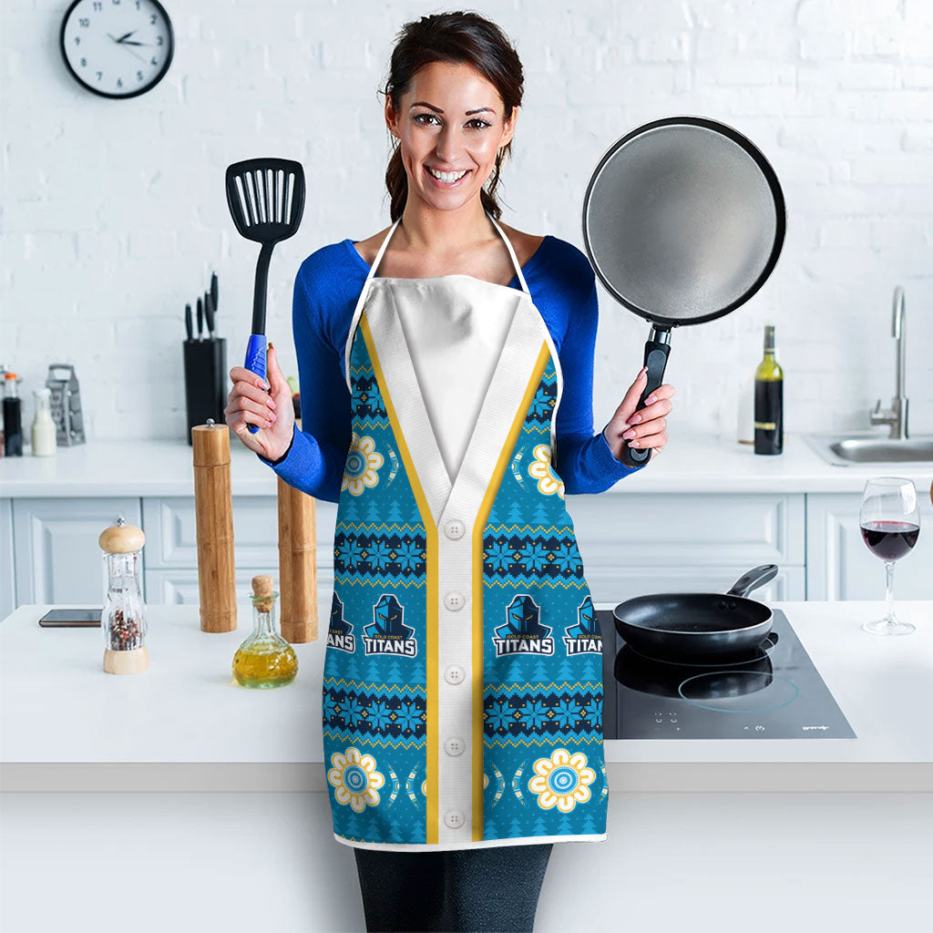 Titans Rugby Christmas Apron Aboriginal Seamless Cardigan Inspired