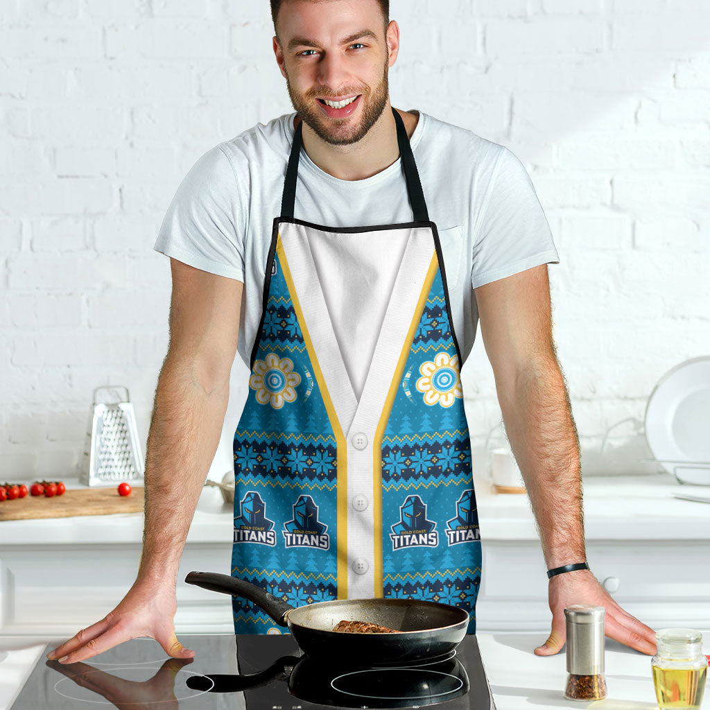 Titans Rugby Christmas Apron Aboriginal Seamless Cardigan Inspired