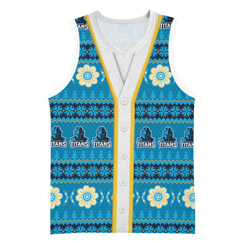 Titans Rugby Christmas Basketball Jersey Aboriginal Seamless Cardigan Inspired