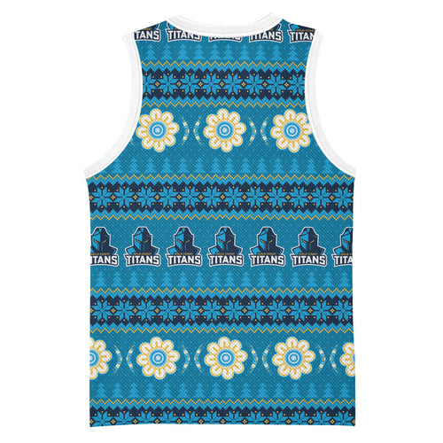 Titans Rugby Christmas Basketball Jersey Aboriginal Seamless Cardigan Inspired