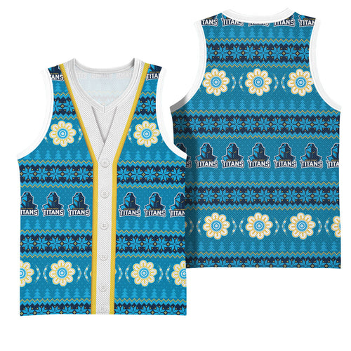 Titans Rugby Christmas Basketball Jersey Aboriginal Seamless Cardigan Inspired