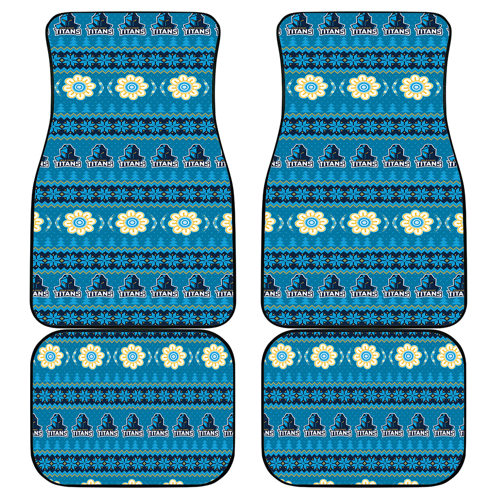 Titans Rugby Christmas Car Mats Aboriginal Seamless Cardigan Inspired