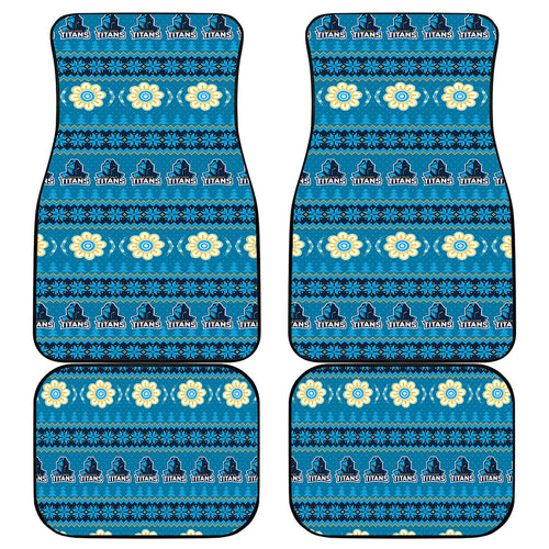 Titans Rugby Christmas Car Mats Aboriginal Seamless Cardigan Inspired