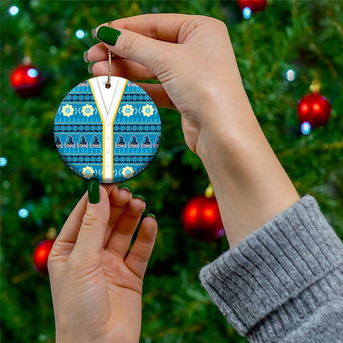 Titans Rugby Christmas Ceramic Ornament Aboriginal Seamless Cardigan Inspired