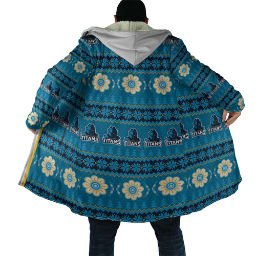 Titans Rugby Christmas Cloak Aboriginal Seamless Cardigan Inspired