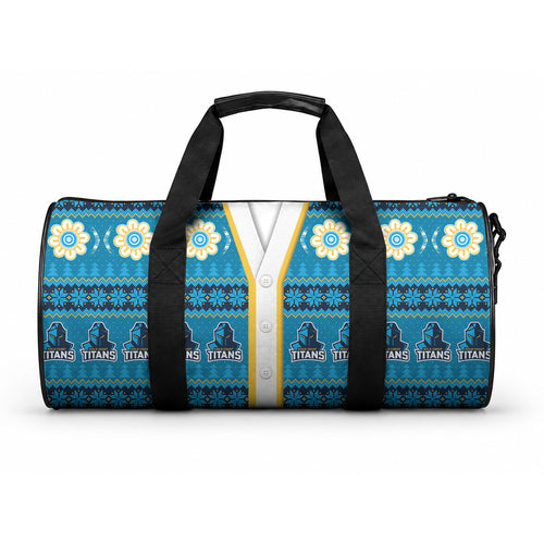 Titans Rugby Christmas Duffle Bag Aboriginal Seamless Cardigan Inspired