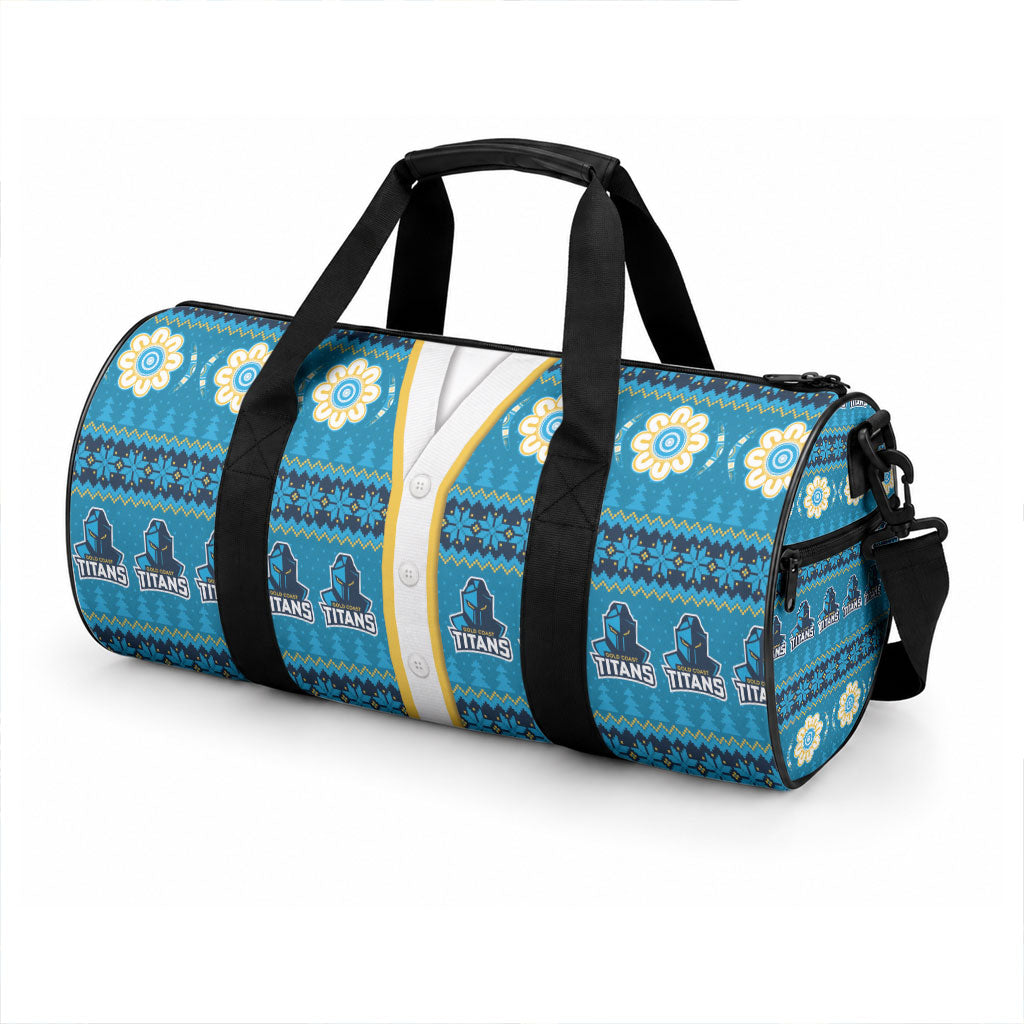 Titans Rugby Christmas Duffle Bag Aboriginal Seamless Cardigan Inspired