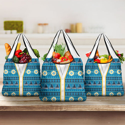 Titans Rugby Christmas Grocery Bag Aboriginal Seamless Cardigan Inspired