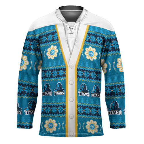 Titans Rugby Christmas Hockey Jersey Aboriginal Seamless Cardigan Inspired