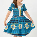 Titans Rugby Christmas Kid Short Sleeve Dress Aboriginal Seamless Cardigan Inspired