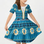 Titans Rugby Christmas Kid Short Sleeve Dress Aboriginal Seamless Cardigan Inspired