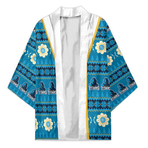 Titans Rugby Christmas Kimono Aboriginal Seamless Cardigan Inspired