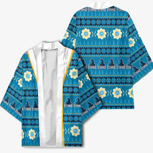 Titans Rugby Christmas Kimono Aboriginal Seamless Cardigan Inspired