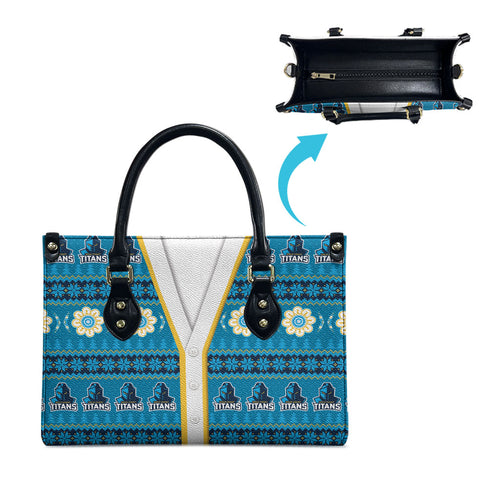 Titans Rugby Christmas Leather Bag Aboriginal Seamless Cardigan Inspired
