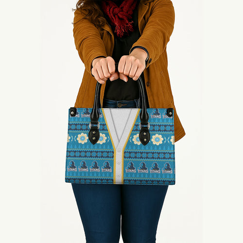 Titans Rugby Christmas Leather Bag Aboriginal Seamless Cardigan Inspired