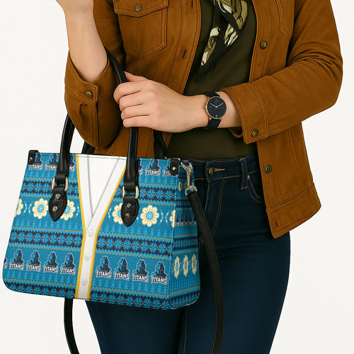 Titans Rugby Christmas Leather Bag Aboriginal Seamless Cardigan Inspired