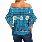 Titans Rugby Christmas Off Shoulder Wrap Waist Top Aboriginal Seamless Cardigan Inspired