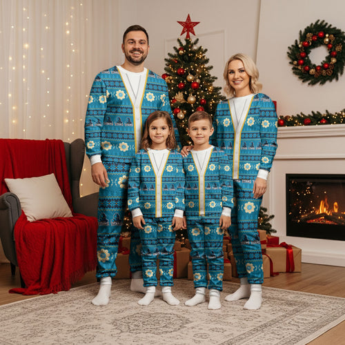 Titans Rugby Christmas Pajama Set Aboriginal Seamless Cardigan Inspired