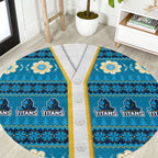 Titans Rugby Christmas Round Carpet Aboriginal Seamless Cardigan Inspired