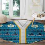 Titans Rugby Christmas Round Carpet Aboriginal Seamless Cardigan Inspired