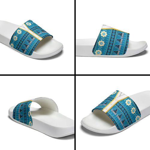 Titans Rugby Christmas Slide Sandals Aboriginal Seamless Cardigan Inspired