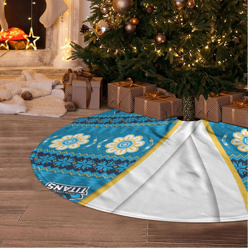 Titans Rugby Christmas Tree Skirt Aboriginal Seamless Cardigan Inspired
