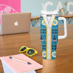 Titans Rugby Christmas Tumbler With Handle Aboriginal Seamless Cardigan Inspired