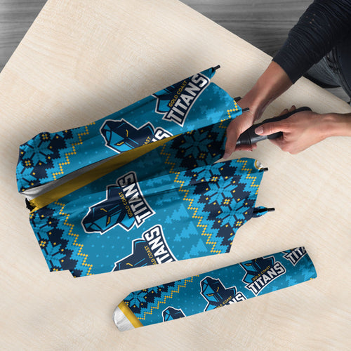 Titans Rugby Christmas Umbrella Aboriginal Seamless Cardigan Inspired
