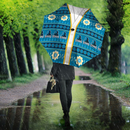 Titans Rugby Christmas Umbrella Aboriginal Seamless Cardigan Inspired
