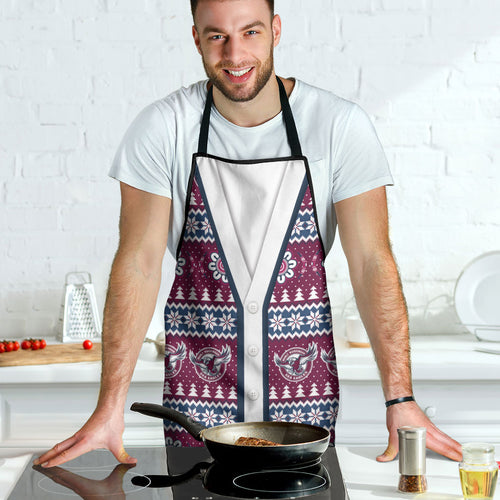 Sea Eagles Rugby Christmas Apron Aboriginal Seamless Cardigan Inspired