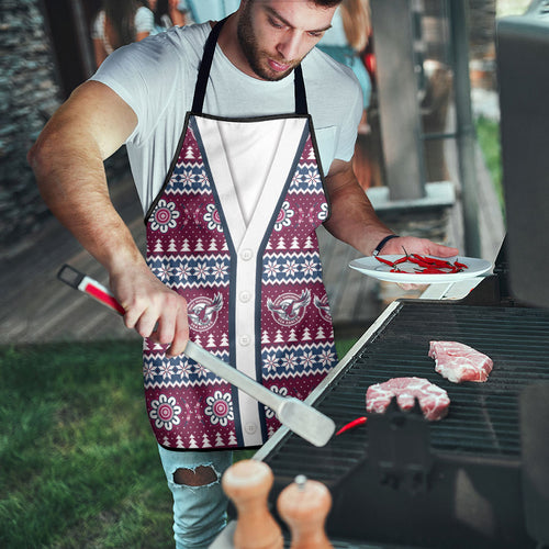 Sea Eagles Rugby Christmas Apron Aboriginal Seamless Cardigan Inspired